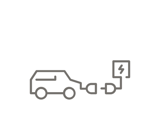 illustration of distributed energy, Electric vehicule and charging point