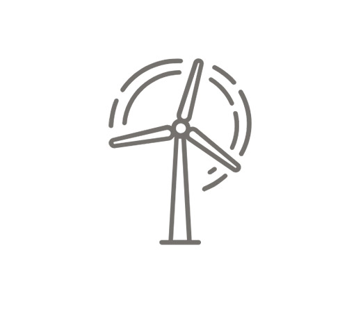 illustration of renewables, wind turbine