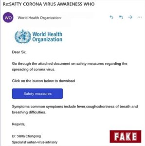 Spam email coronavirus